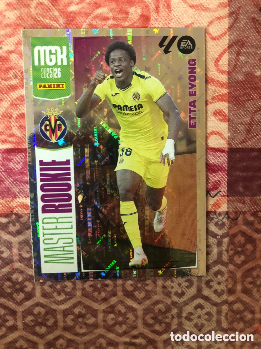 Cromos de f&uacute;tbol: TRADING CARD FUTBOL ETTA EYONG VILLARREAL C.F. N&ordm; 410 MASTER ROOKIE LIGA MEGACRACKS 2025-2026/25-26