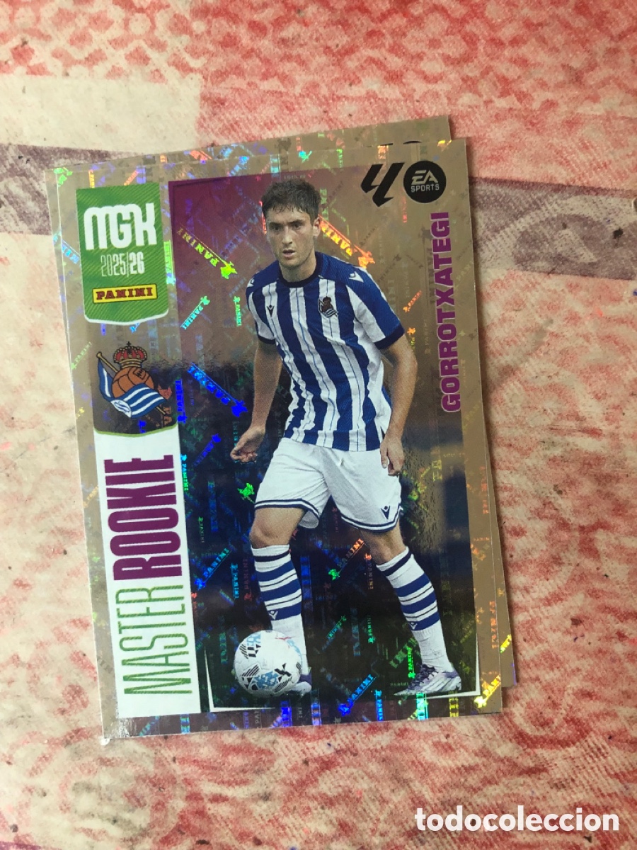 Cromos de f&uacute;tbol: Gorrotxaregi nuevo master Rookie n&uacute;mero 516 de la Real Sociedad Megacracks 25-26 2025-2026