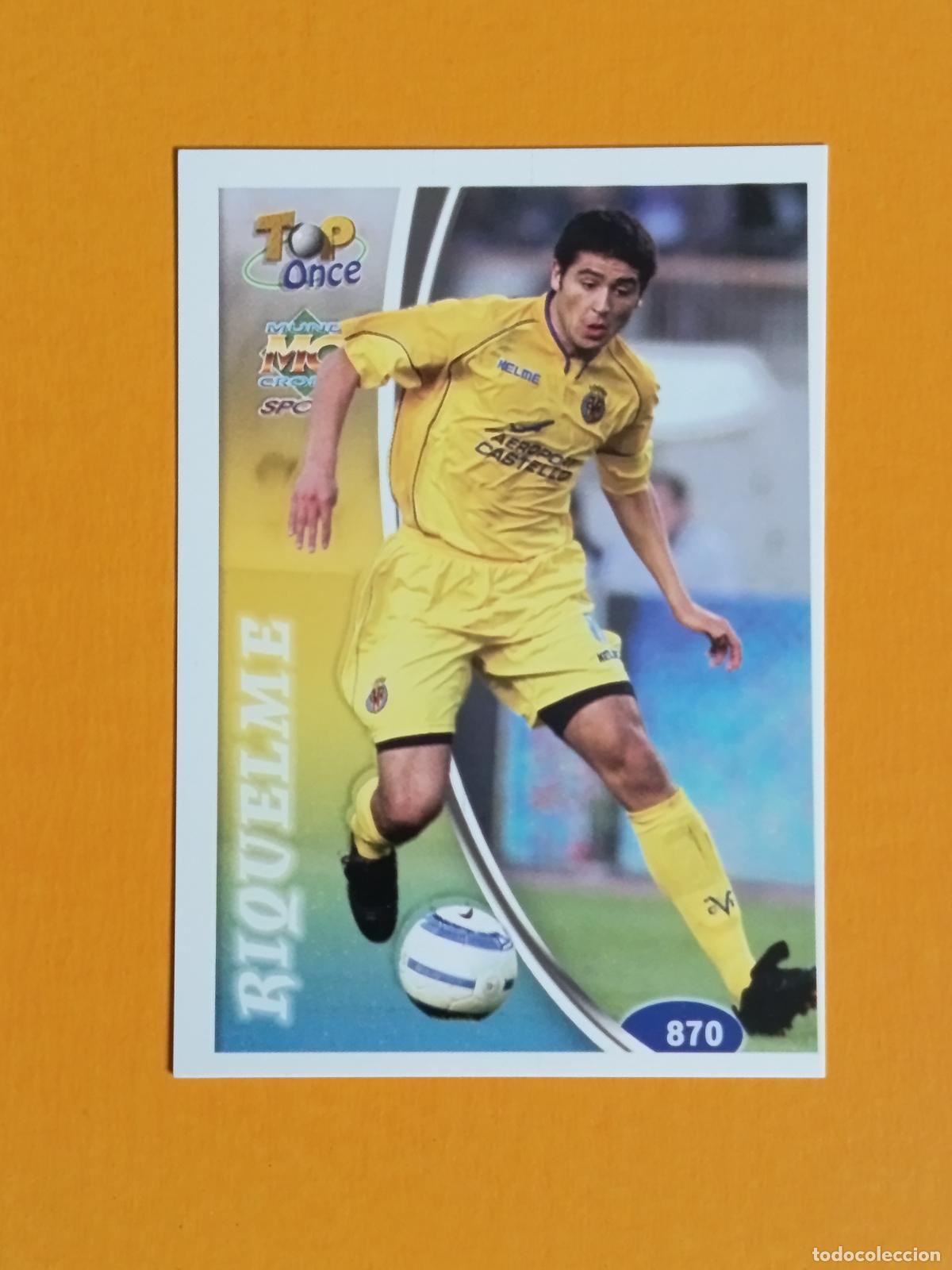 Figurine di Calcio: 870 RIQUELME TOP ONCE. VILLARREAL C.F. LAS FICHAS DE LA LIGA 2005. MUNDICROMO