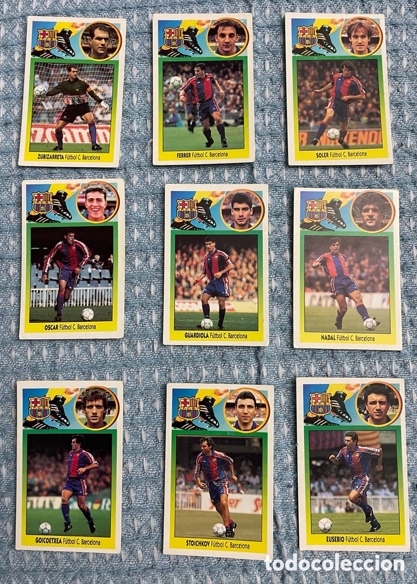 Cromos de f&uacute;tbol: Lote de 9 cromos del f&uacute;tbol Club Barcelona a&ntilde;o 93/94