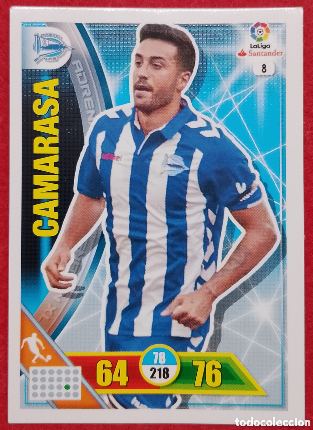 Figurine di Calcio: Cromo n&deg;8 Camarasa Deportivo Alav&eacute;s - Adrenalyn XL 2016-17 Panini