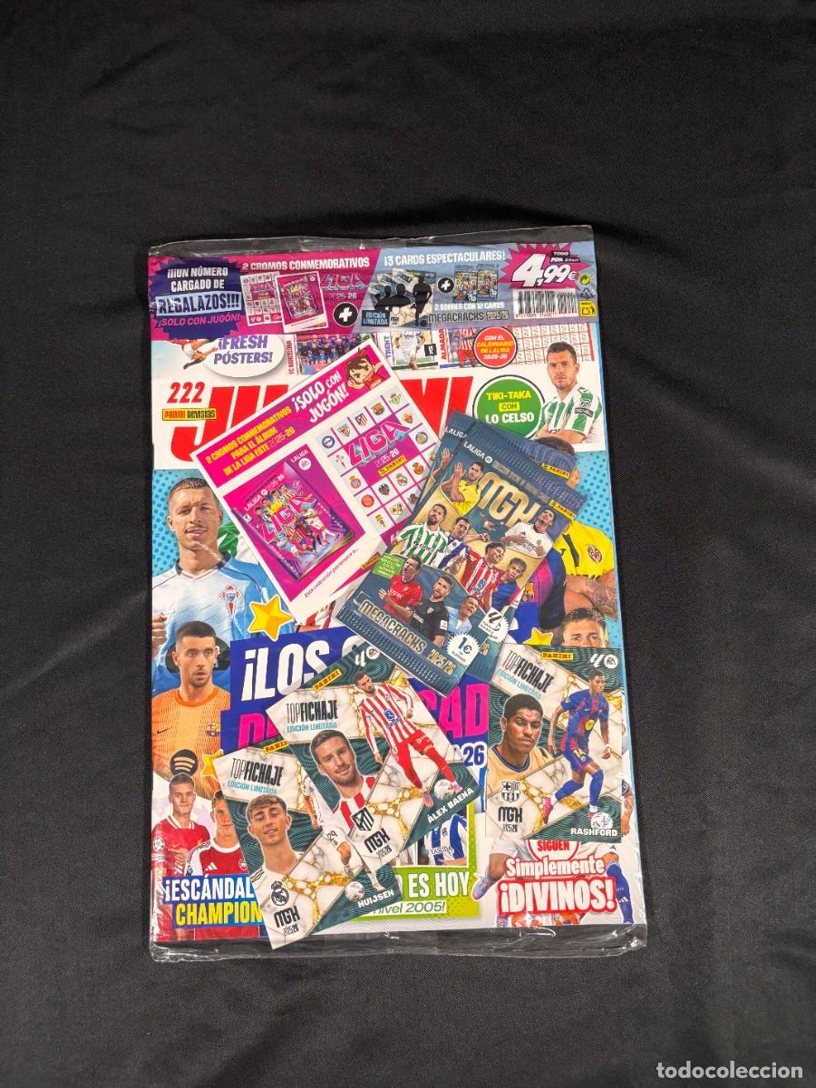 Cromos de f&uacute;tbol: Jug&oacute;n n&ordm; 222 Precintada &ndash; MGK 2025/26 &ndash; Huijsen, Rashford y &Aacute;lex Baena