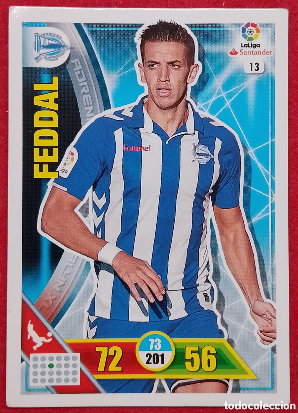 Cromos de f&uacute;tbol: Cromo n&deg;13 Feddal Deportivo Alav&eacute;s - Adrenalyn XL 2016-17 Panini