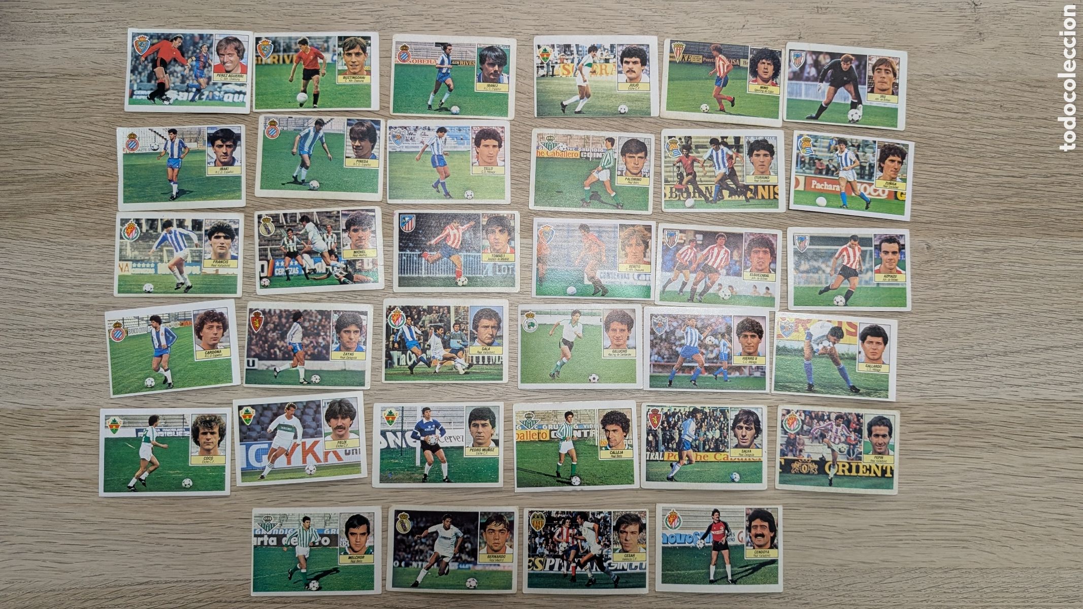 Cromos de f&uacute;tbol: LOTE 34 COLOCAS FICHAJES Y BAJAS DIFERENTES LIGA ESTE 1984/85 84 85 NUNCA PEGADOS SIN PEGAR