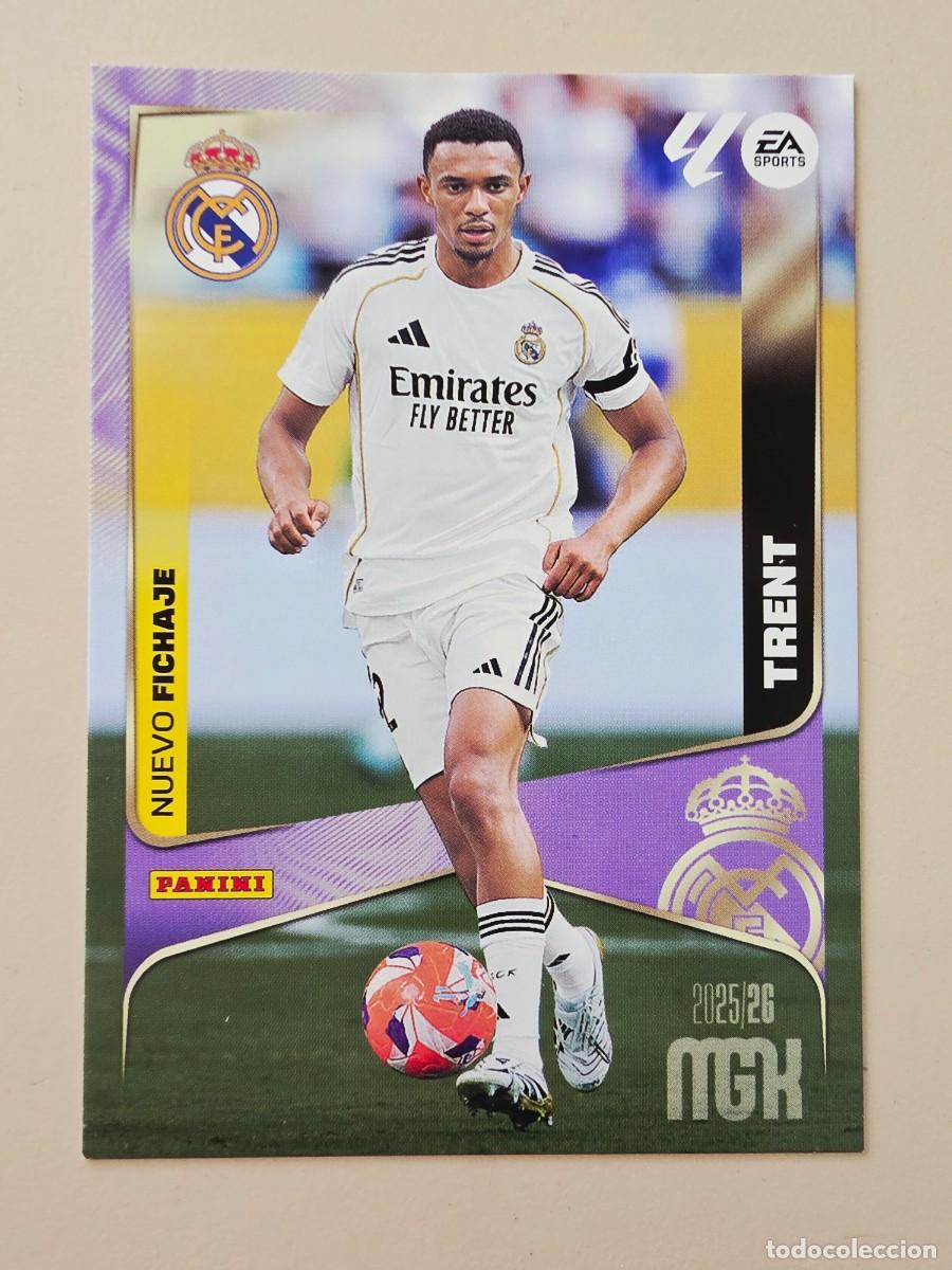 Cromos de f&uacute;tbol: 452 Trent Alexander-Arnold, Real Madrid, Nuevo Fichaje, Panini Megacracks MGK 2025 2025 25 26