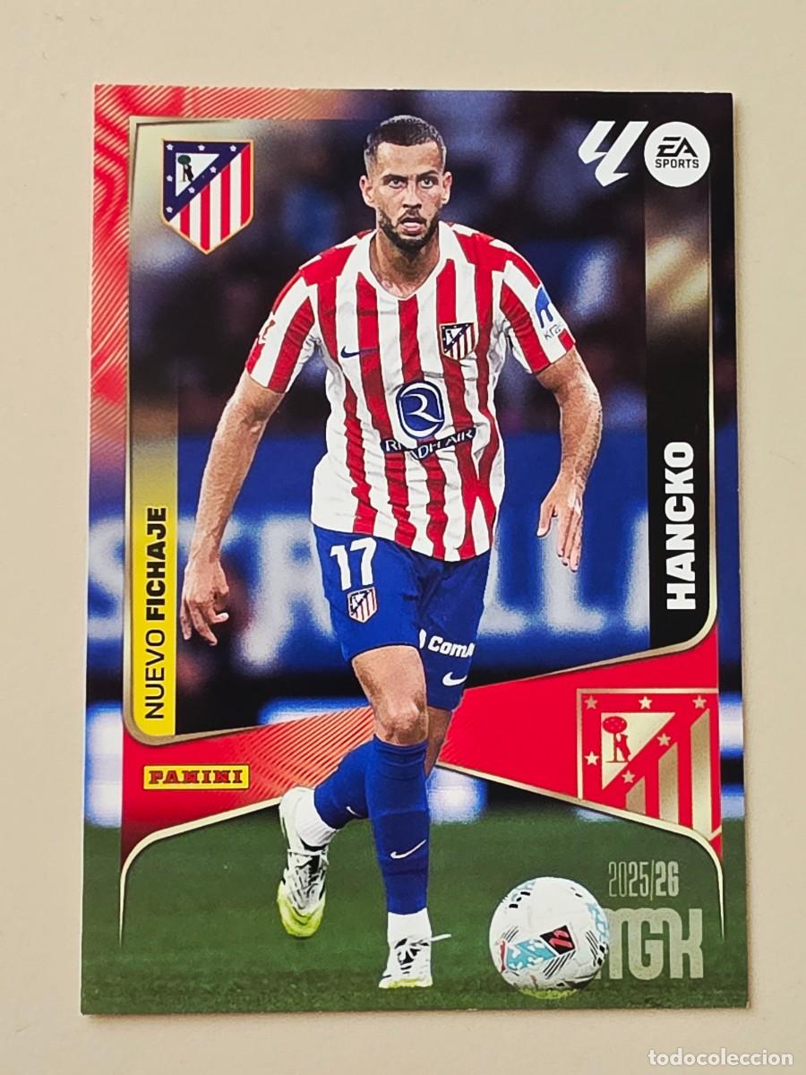 Cromos de f&uacute;tbol: 461 David Hancko, Atl&eacute;tico de Madrid, Nuevo Fichaje, Panini Megacracks MGK 2025 2025 25 26