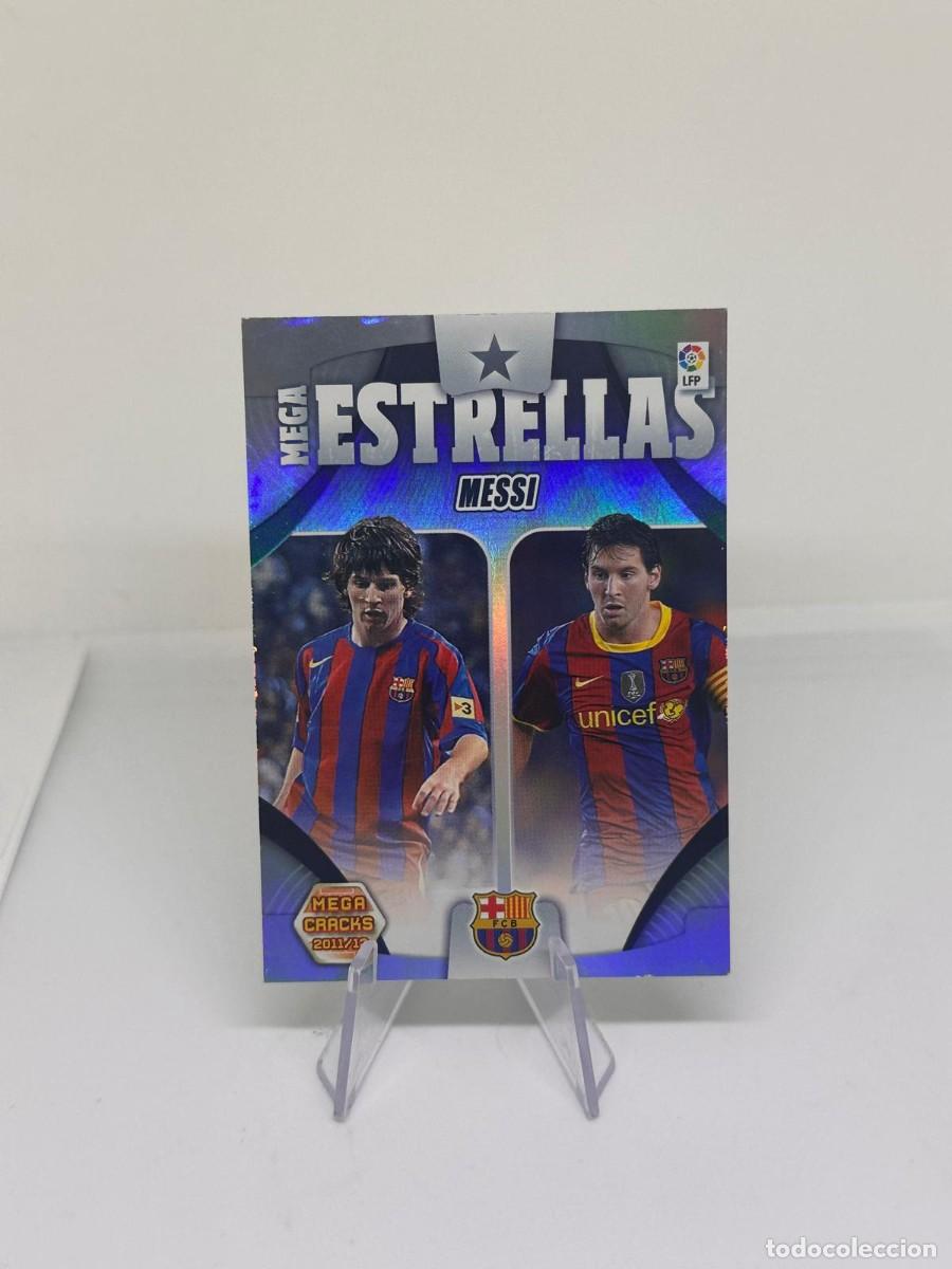 Cromos de f&uacute;tbol: Lionel Messi #429 FC Barcelona Panini Megacracks Mega Estrellas 2011 12