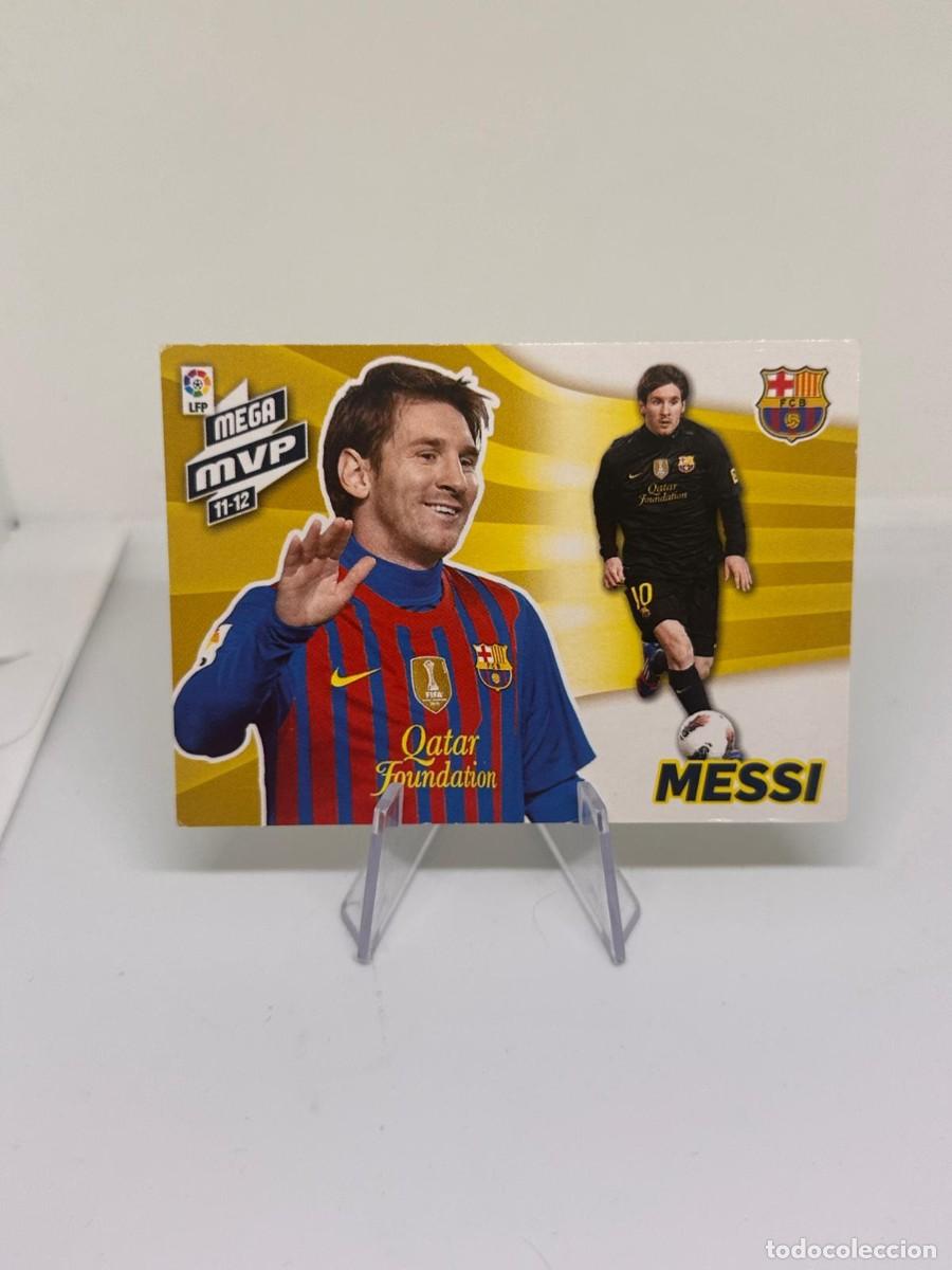 Cromos de f&uacute;tbol: Lionel Messi #424 FC Barcelona Panini Megacracks Mega MVP 2011 12