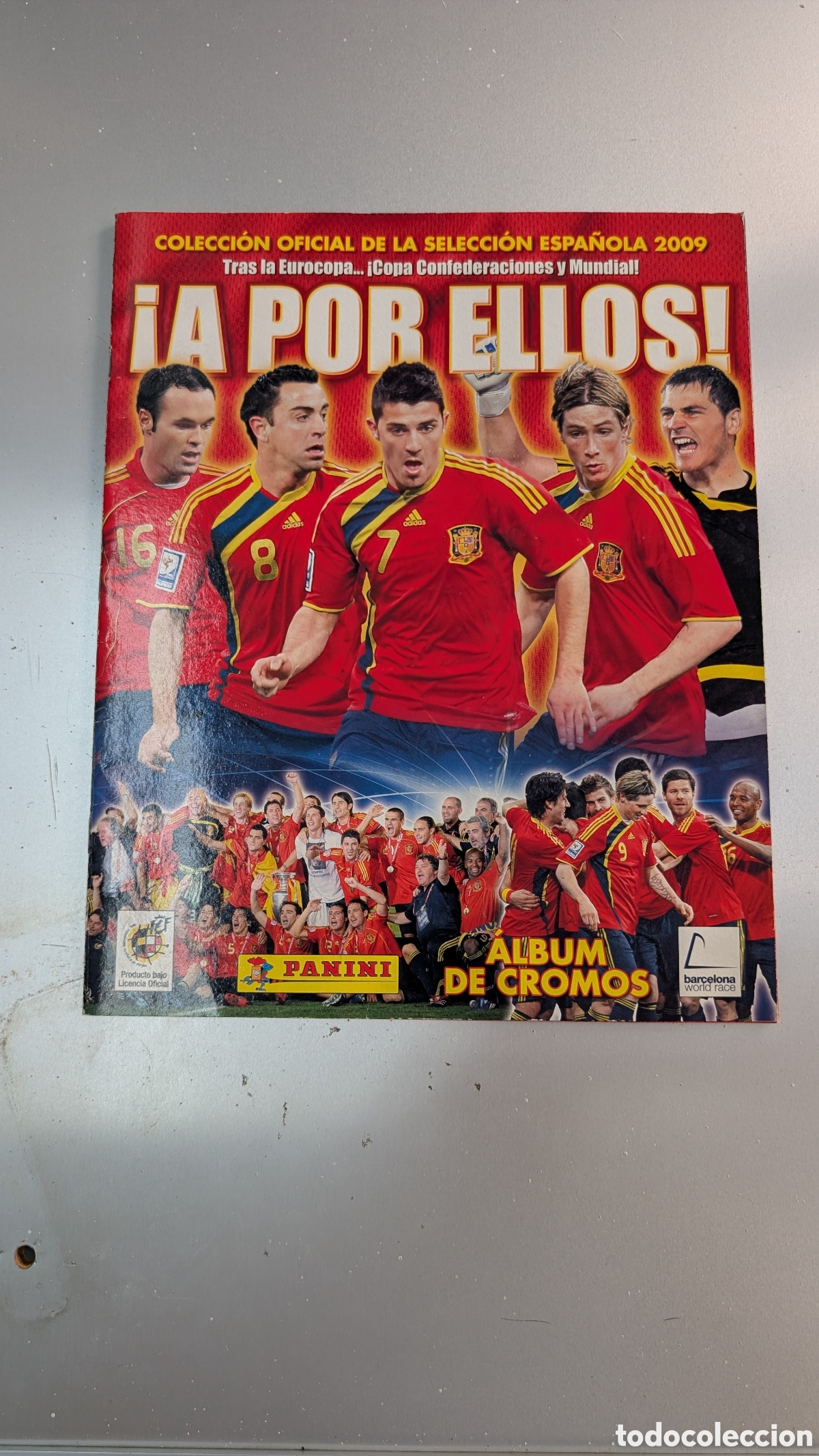 Cromos de f&uacute;tbol: ALBUM COMPLETO SELECCION ESPA&Ntilde;OLA 2009 A POR ELLOS PANINI BUEN ESTADO