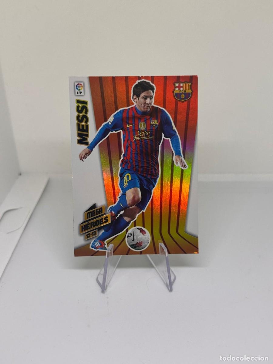 Cromos de f&uacute;tbol: Lionel Messi #375 FC Barcelona Panini Megacracks Mega Heroes 2012 13