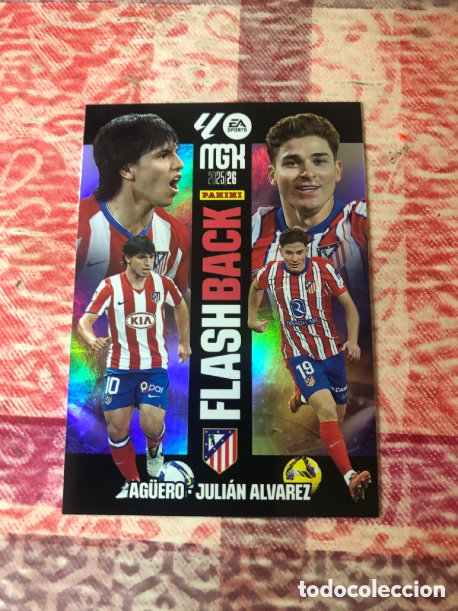 Fu&szlig;ball-Sticker: 424 AGUERO JULIAN ALVAREZ ATLETICO MADRID FLASHBACK FLASH BACK ⚽ MEGACRACKS LIGA 2025 2026 25 26