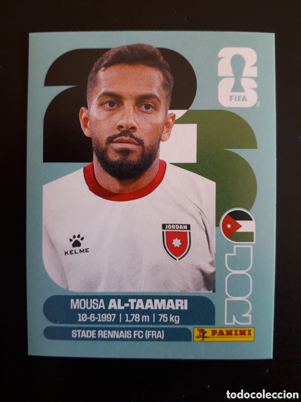 Cromos de f&uacute;tbol: AL TAAMARI JORDANIA JOR 15 MUNDIAL F&Uacute;TBOL 2026 FIFA WORLD CUP PANINI SIN PEGAR PEDIDO M&Iacute;NIMO 3&euro;