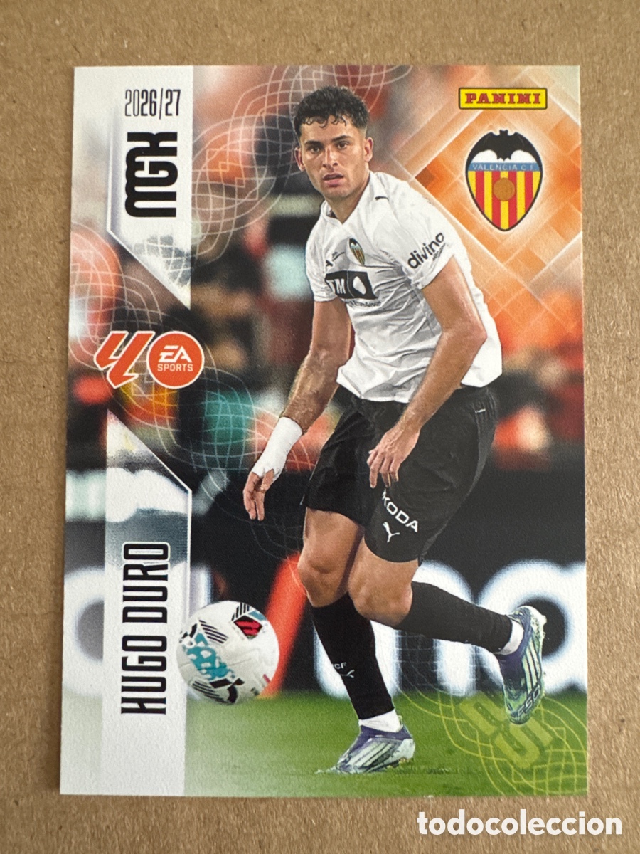 Cromos de f&uacute;tbol: # 358 Hugo Duro Valencia Megacracks 26 27 2026 2027