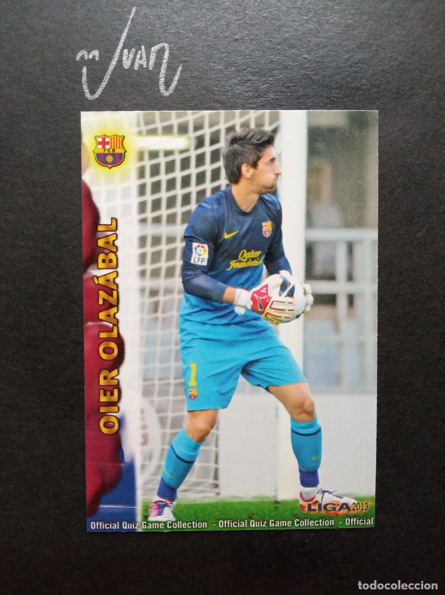 Football Stickers: N&ordm; 895 OIER OLAZABAL BARCELONA B ⚽ MUNDICROMO &reg; PLATINUM FICHA LIGA QUIZ GAME 2012 2013 12 13