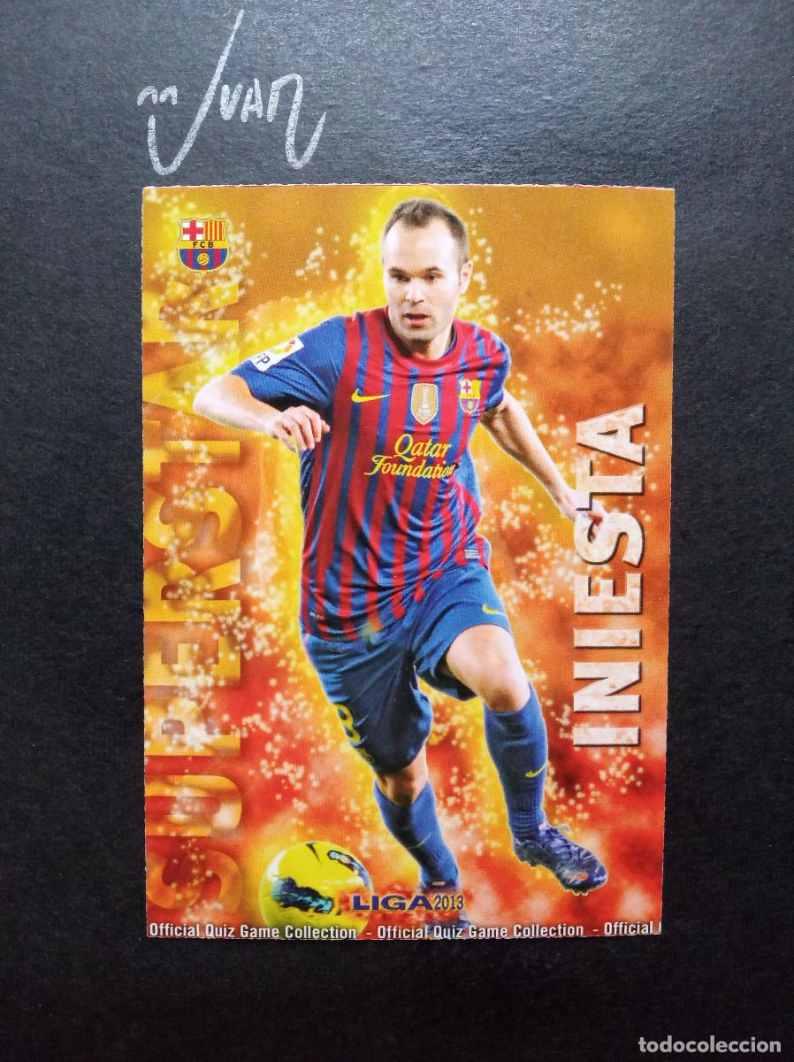 Football Stickers: N&ordm; 52 SUPERSTAR MATE INIESTA FC BARCELONA ESPA&Ntilde;A ⚽ MUNDICROMO &reg; FICHA LIGA QUIZ GAME 2012 2013 12 13