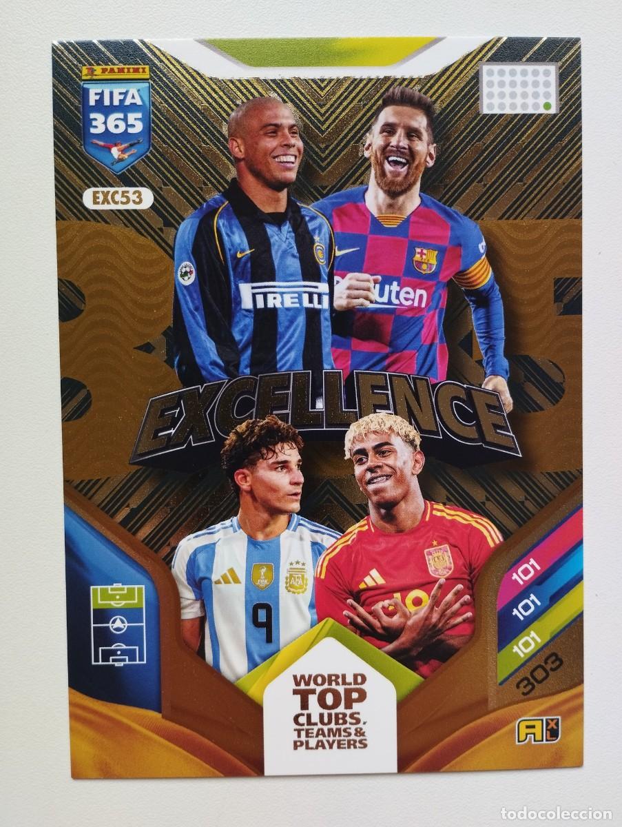 Cartes &agrave; collectionner de Football: CROMO ADRENALYN XXL FIFA 365 2025 2026 25 26 EXCELLENCE MESSI YAMAL RONALDO NAZARIO JULIAN ALVAREZ
