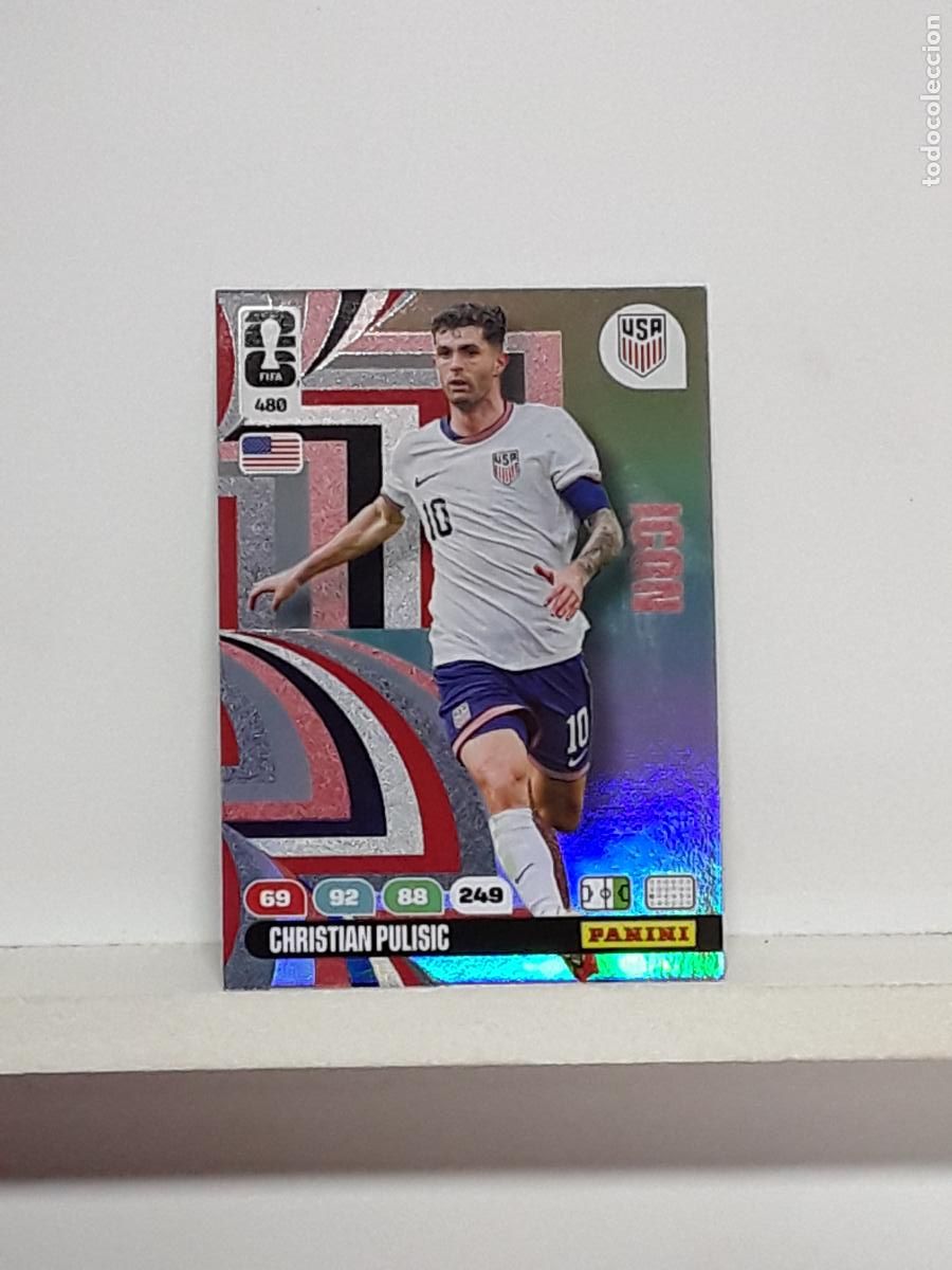Figurine di Calcio: ADRENALYN MUNDIAL 2026 WORLD CUP 26 ALBUM PANINI N 480 ESTADOS UNIDOS USA CHRISTIAN PULISIC