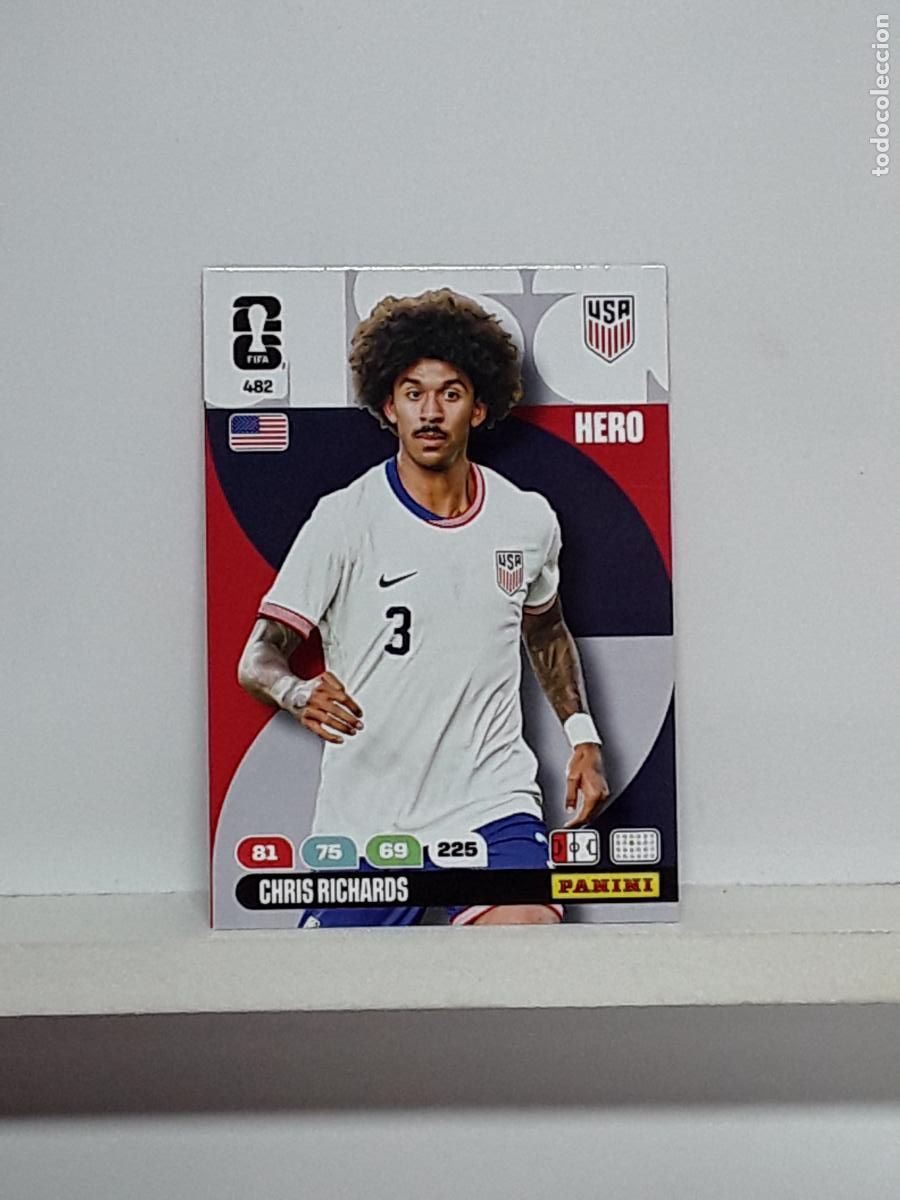 Cromos de f&uacute;tbol: ADRENALYN MUNDIAL 2026 WORLD CUP 26 ALBUM PANINI N 482 ESTADOS UNIDOS USA CHRIS RICHARDS