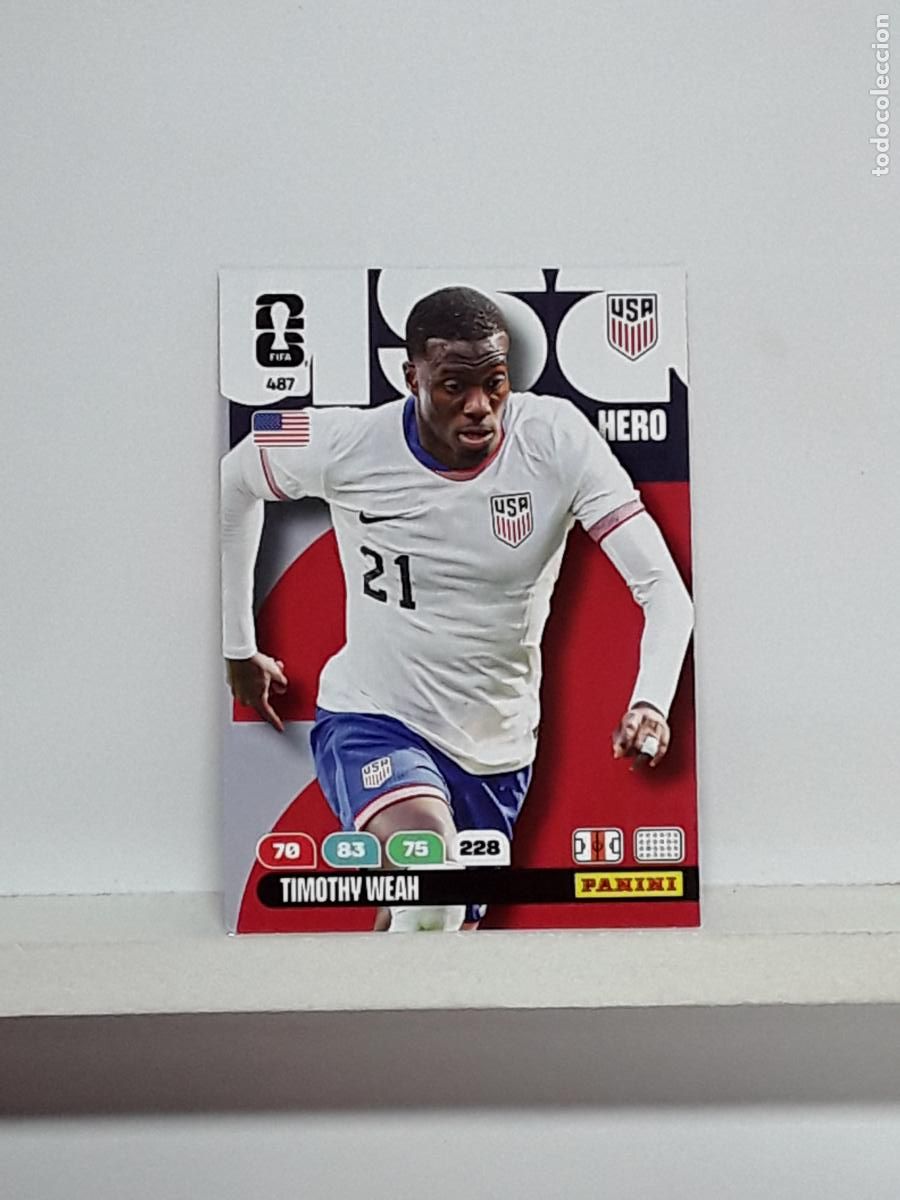 Cromos de f&uacute;tbol: ADRENALYN MUNDIAL 2026 WORLD CUP 26 ALBUM PANINI N 487 ESTADOS UNIDOS USA TIMOTHY WEAH