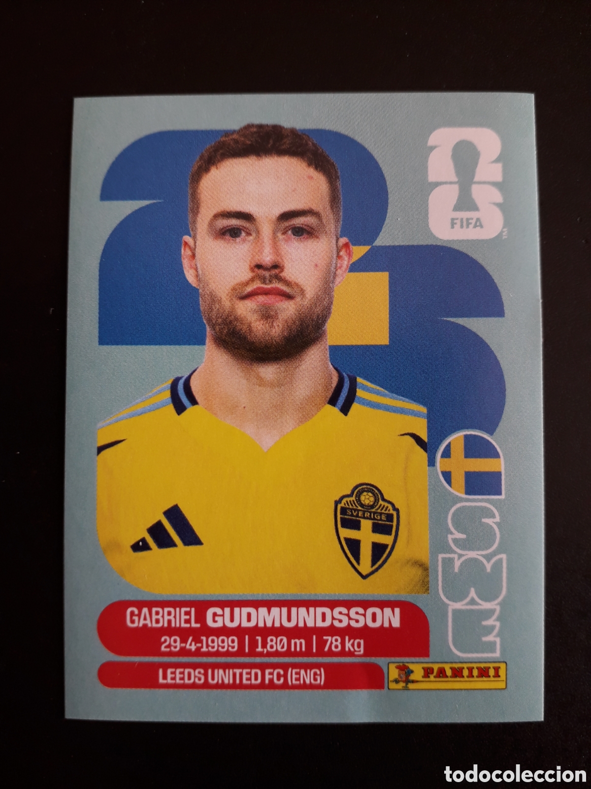 Cromos de f&uacute;tbol: GUDMUNDSSON SUECIA SWE 4 MUNDIAL F&Uacute;TBOL 2026 FIFA WORLD CUP PANINI SIN PEGAR PEDIDO M&Iacute;NIMO 3&euro;