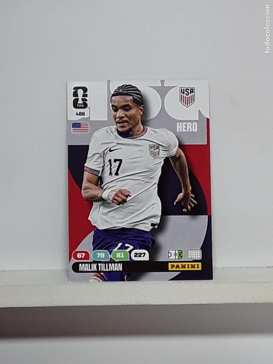 Cromos de f&uacute;tbol: ADRENALYN MUNDIAL 2026 WORLD CUP 26 ALBUM PANINI N 488 ESTADOS UNIDOS USA MALIK TILLMAN