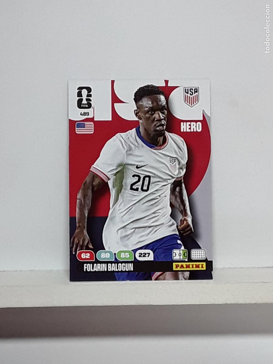 Cromos de f&uacute;tbol: ADRENALYN MUNDIAL 2026 WORLD CUP 26 ALBUM PANINI N 489 ESTADOS UNIDOS USA FOLARIN BALOGUN
