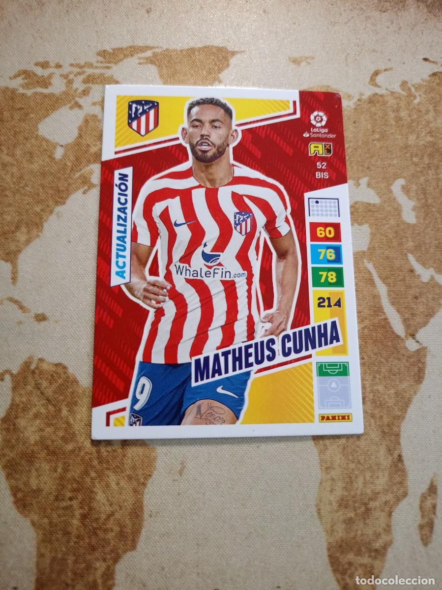Cromos de f&uacute;tbol: # Atl&eacute;tico de Madrid 52 bis MATHEUS CUNHA Adrenalyn 2022-23