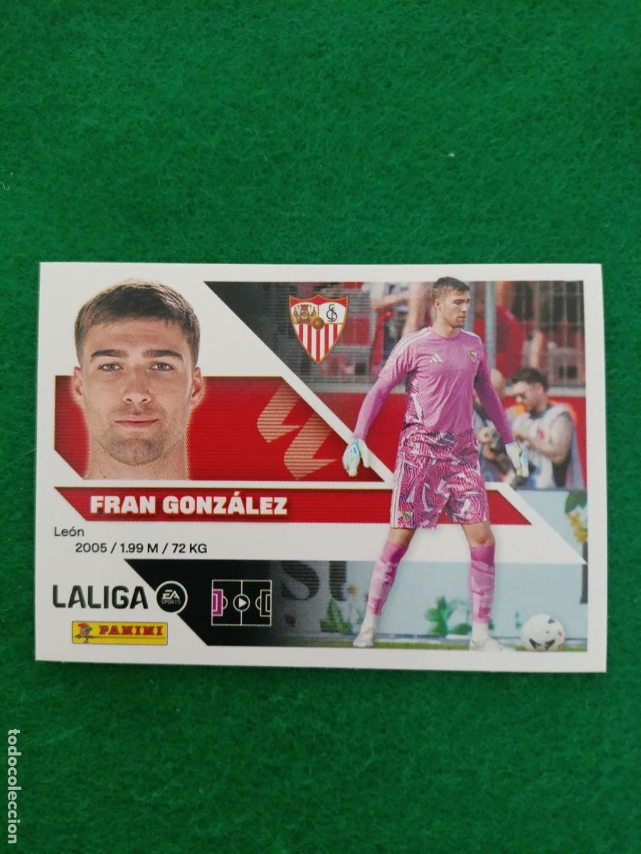 Cromos de f&uacute;tbol: LIGA ESTE 2026 2027 SEVILLA FC N&ordm;4 FRAN GONZALEZ