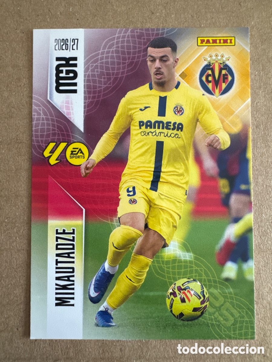 Cromos de f&uacute;tbol: # 376 Mikautadze Villarreal Megacracks 26 27 2026 2027