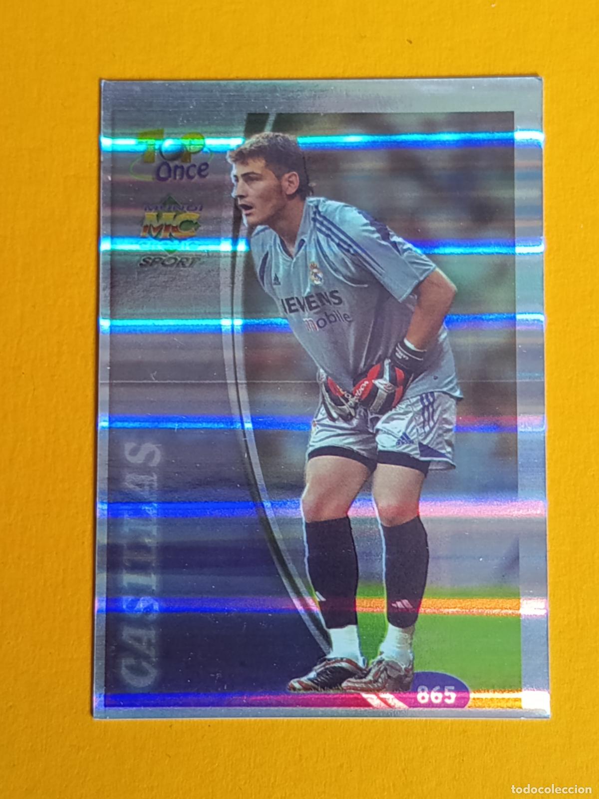 Cromos de f&uacute;tbol: 865 CASILLAS TOP ONCE BRILLO. REAL MADRID. LAS FICHAS DE LA LIGA 2005. MUNDICROMO