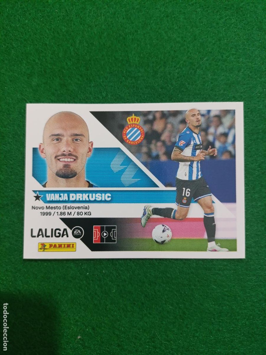 Cromos de f&uacute;tbol: LIGA ESTE 2026 2027 RCD ESPAYOL DRKUSIC BIS N&ordm;6