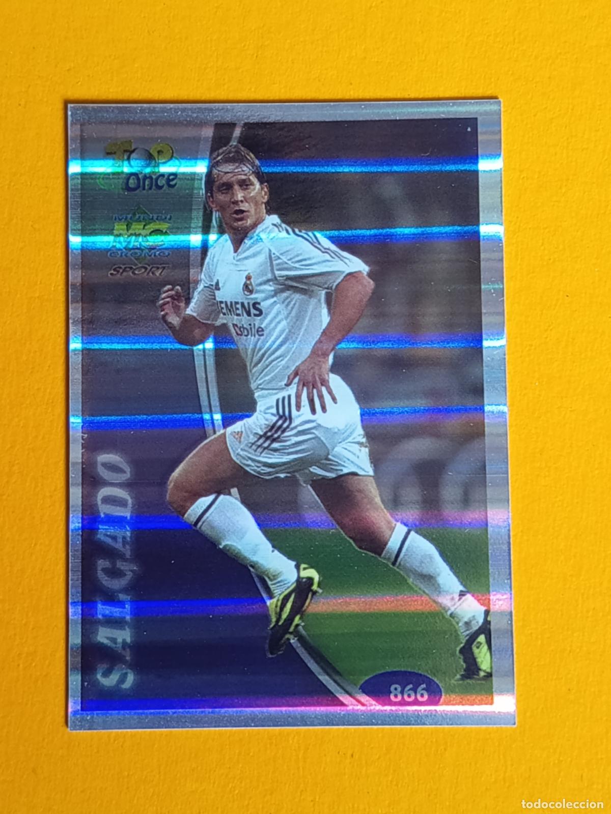 Cromos de f&uacute;tbol: 866 MICHEL SALGADO TOP ONCE BRILLO. REAL MADRID. LAS FICHAS DE LA LIGA 2005. MUNDICROMO