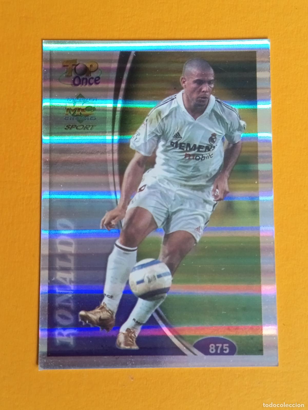 Cromos de f&uacute;tbol: 875 RONALDO TOP ONCE BRILLO. REAL MADRID. LAS FICHAS DE LA LIGA 2005. MUNDICROMO