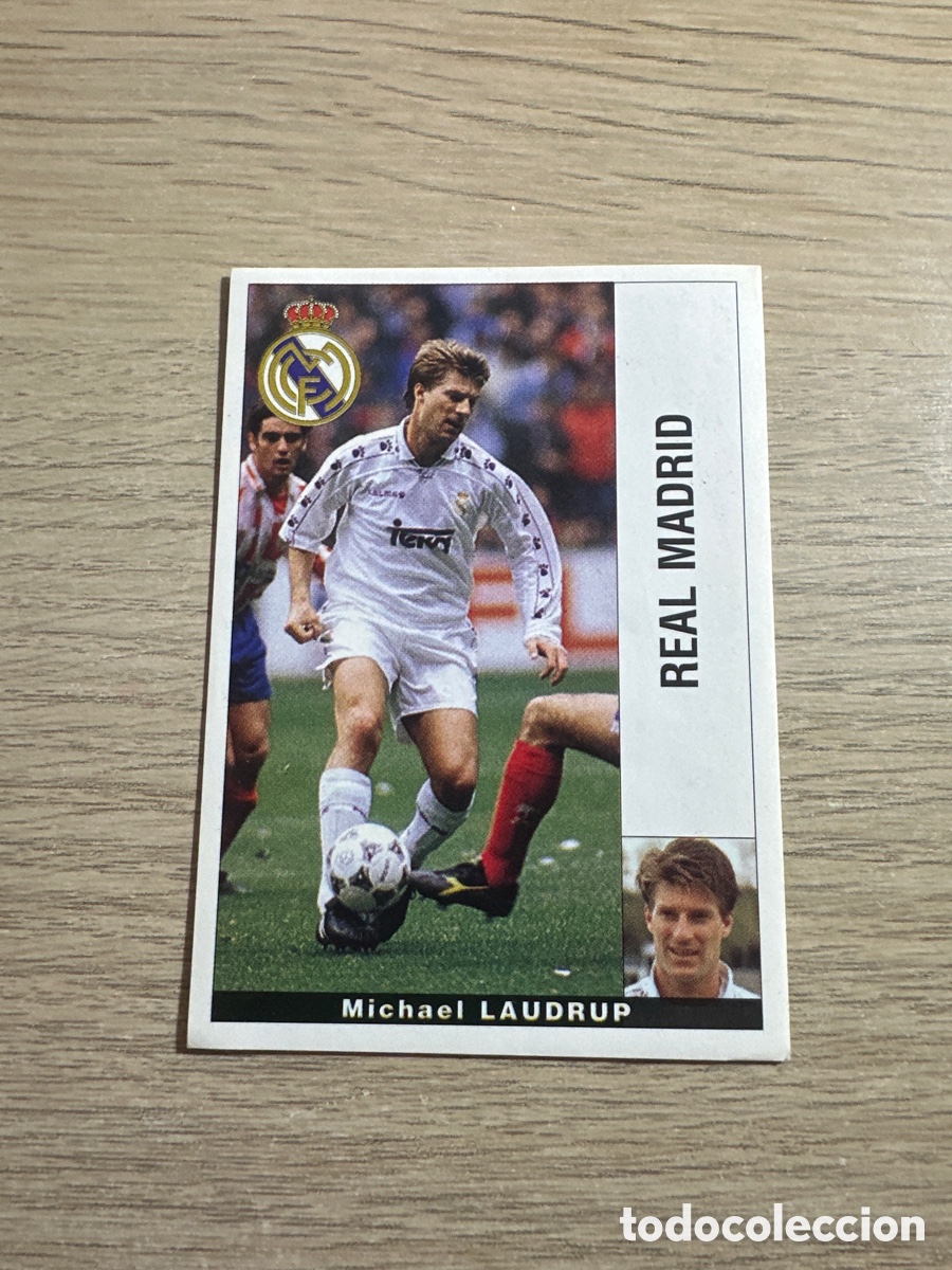 Cromos de f&uacute;tbol: LAUDRUP REAL MADRID PANINI LIGA 95 96 CROMO SIN PEGAR NUNCA PEGADO