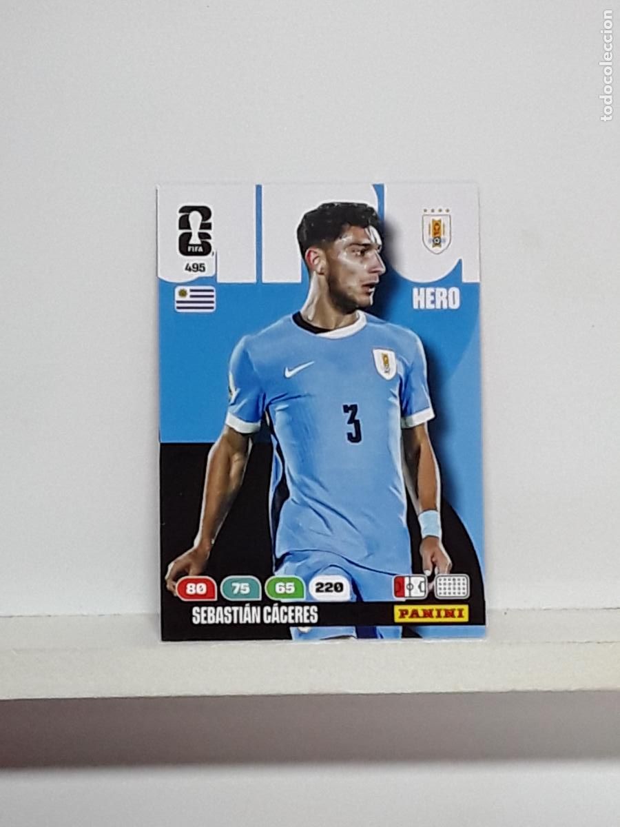 Cromos de f&uacute;tbol: ADRENALYN MUNDIAL 2026 WORLD CUP 26 ALBUM PANINI N 495 URUGUAY SEBASTIAN CACERES