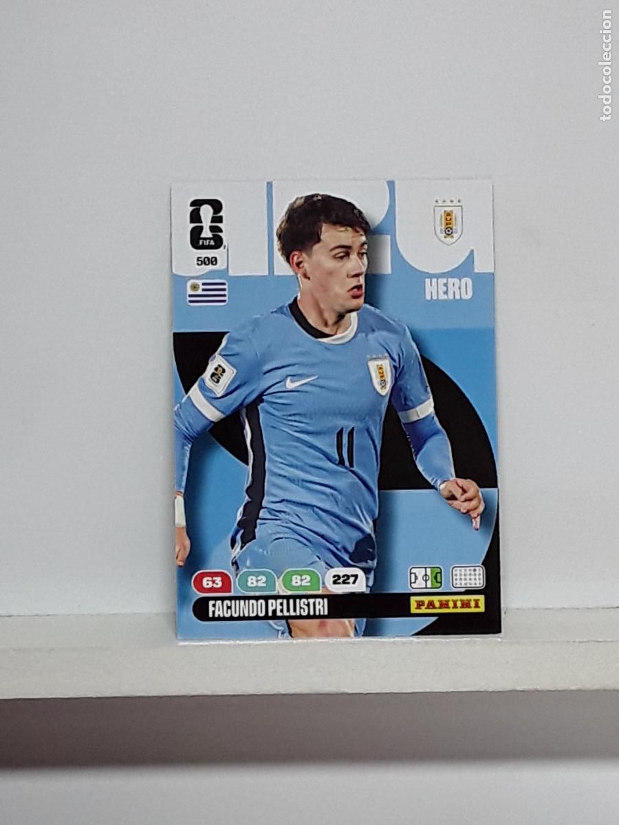 Cromos de f&uacute;tbol: ADRENALYN MUNDIAL 2026 WORLD CUP 26 ALBUM PANINI N 500 URUGUAY FACUNDO PELLISTRI