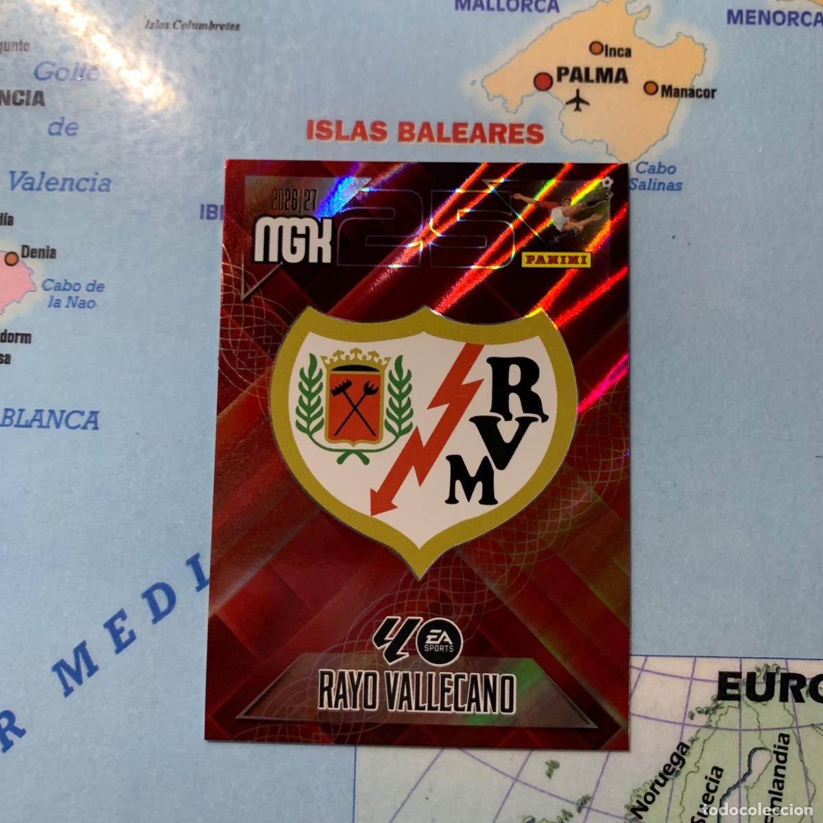 Cromos de f&uacute;tbol: Escudo del Rayo Vallecano n&uacute;mero 289 megacracks 26-27 2026-2027