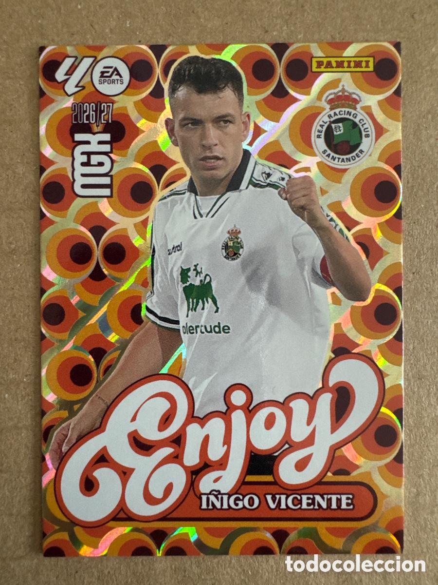 Cromos de f&uacute;tbol: # 383 I&ntilde;igo Vicente Racing Santander Enjoy Megacracks 26 27 2026 2027