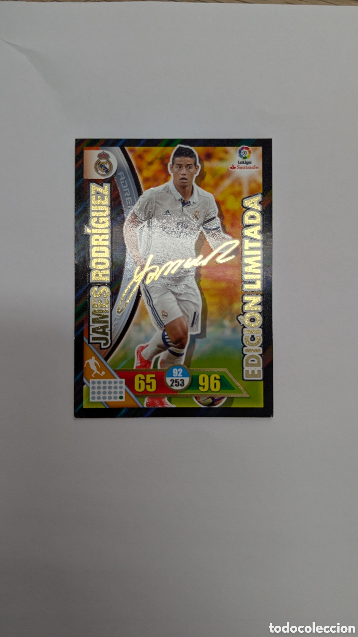 Cromos de f&uacute;tbol: JAMES RODR&Iacute;GUEZ REAL MADRID EDICI&Oacute;N LIMITADA FIRMADA ADRENALYN XL LIGA 2016/17 16 17 BUEN ESTADO