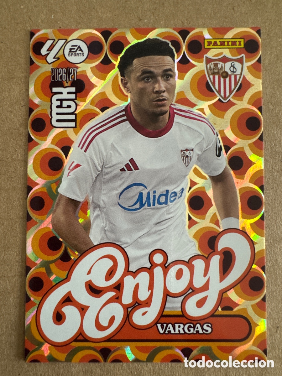 Cromos de f&uacute;tbol: # 387 Vargas Sevilla Enjoy Megacracks 26 27 2026 2027