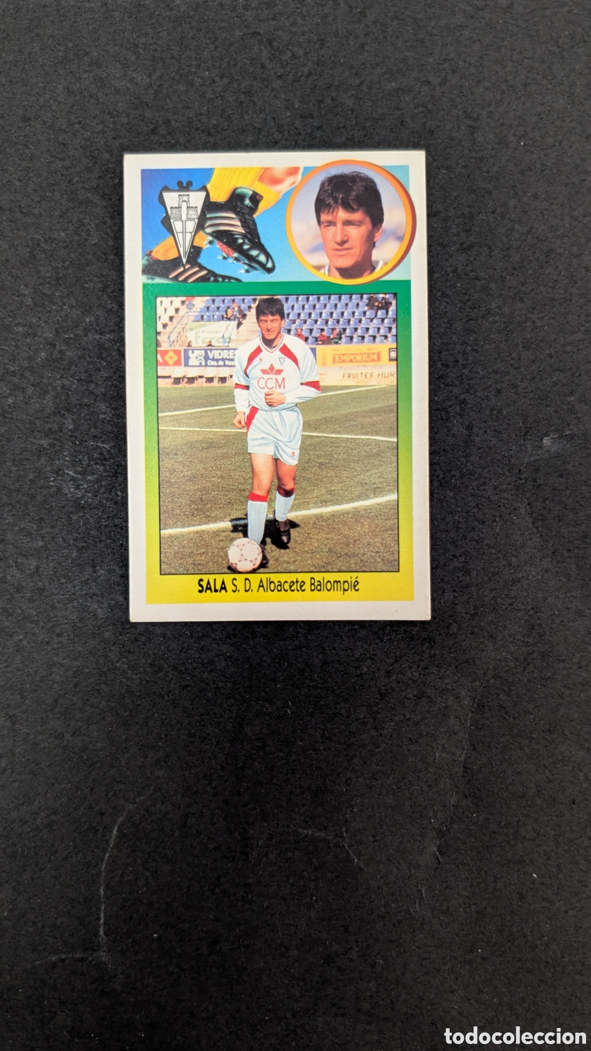 Cromos de f&uacute;tbol: SALA ALBACETE ERROR ESCUDO SPORTING GIJON COLOCA LIGA ESTE 1993/94 93 94 CARTON NUNCA PEGADO