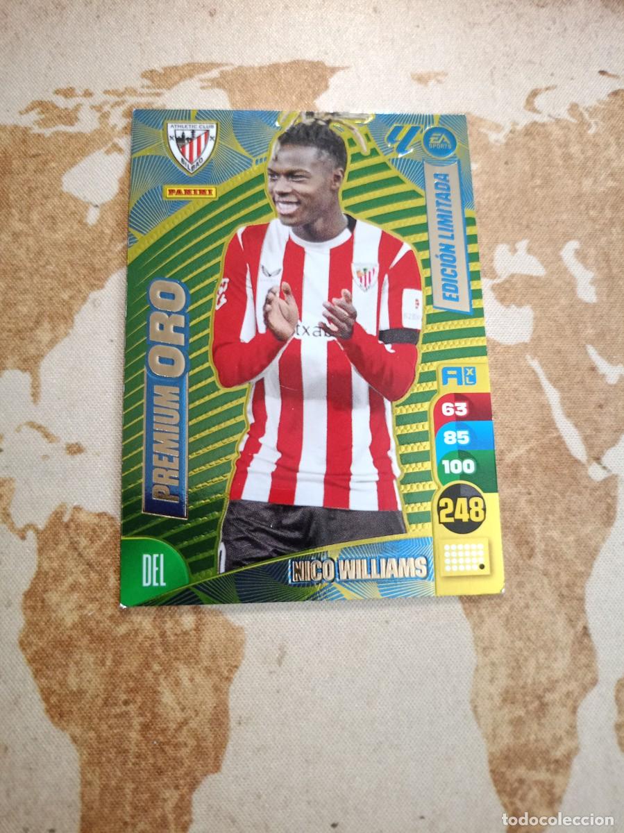 Cromos de f&uacute;tbol: # Edici&oacute;n limitada NICO WILLIAMS PREMIUM ORO Adrenalyn 2024-25