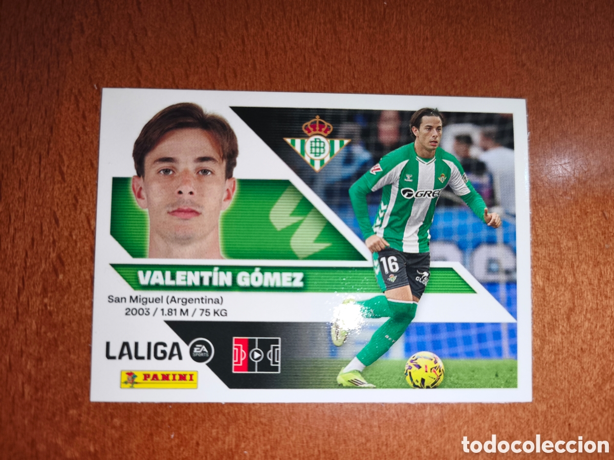 Cromos de f&uacute;tbol: Valent&iacute;n G&oacute;mez n&deg;9 liga este 26/27 Real Betis
