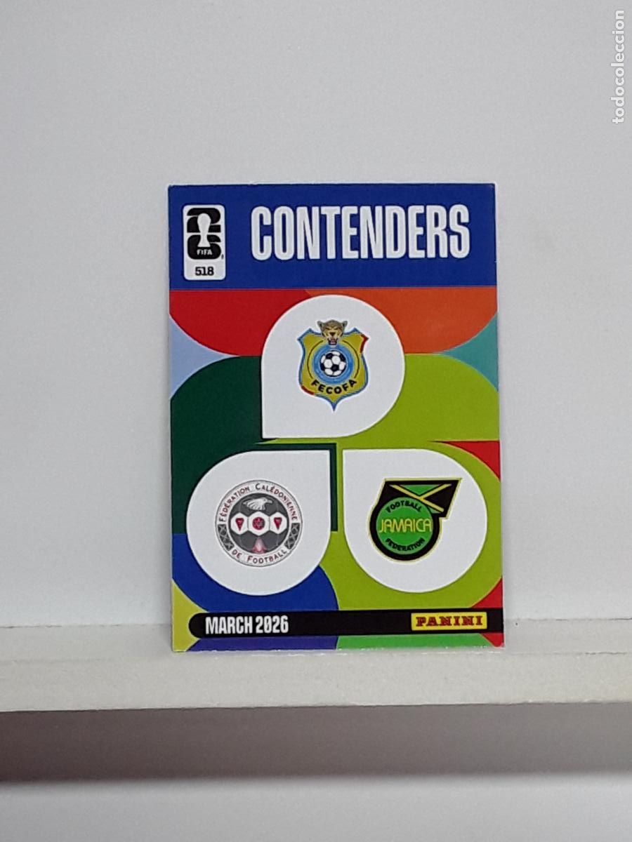 Cromos de f&uacute;tbol: ADRENALYN MUNDIAL 2026 WORLD CUP 26 ALBUM PANINI N 518 CONTENDERS CONGO CALEDONIA JAMAICA