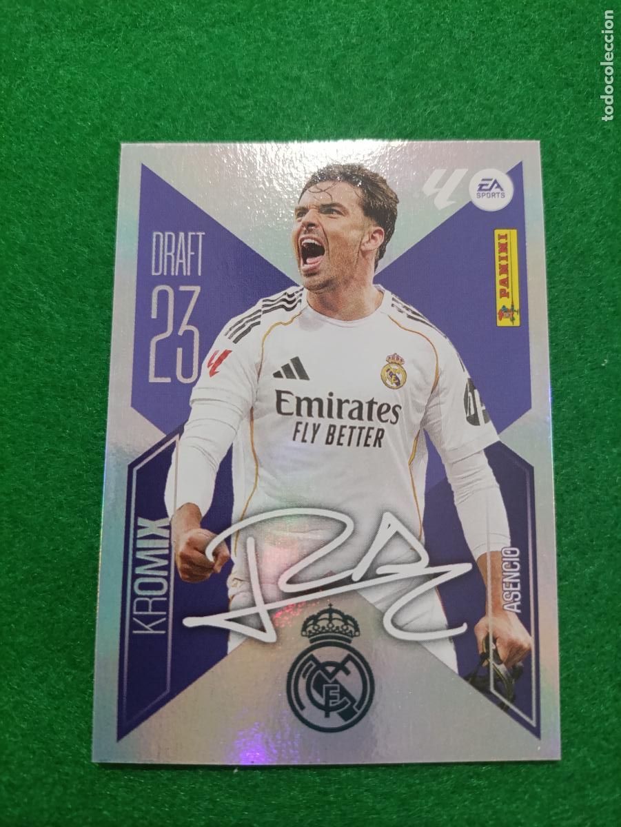 Cromos de f&uacute;tbol: LIGA ESTE 2026 2027 REAL MADRID ASENCIO KROMIX K&ordm;1