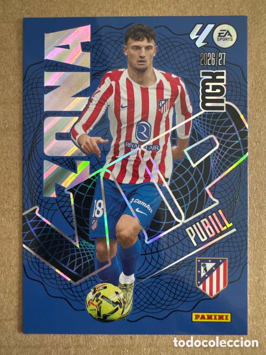 Cromos de f&uacute;tbol: # 404 Pubill Atl&eacute;tico de Madrid Zona VIP Megacracks 26 27 2026 2027