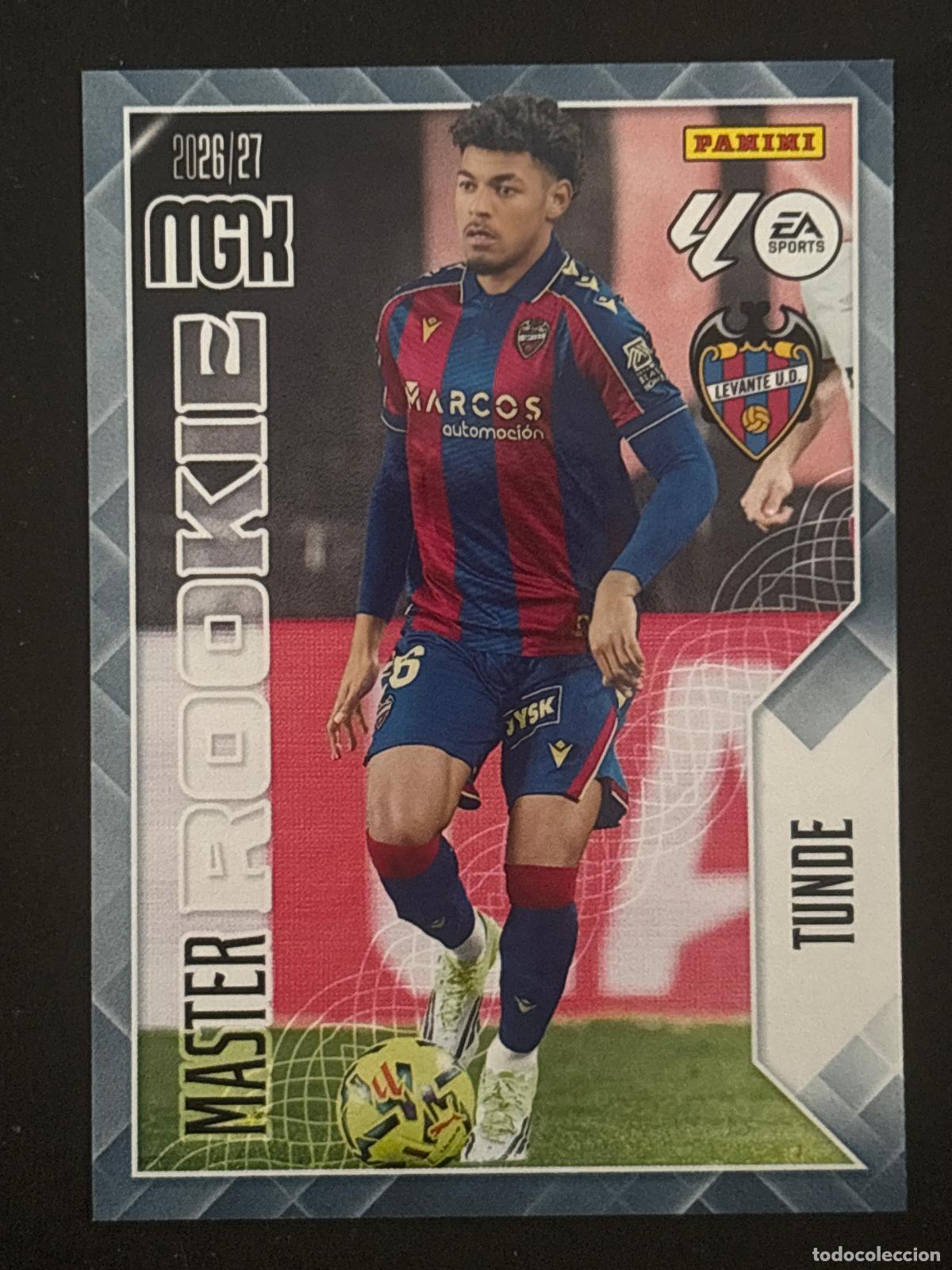 Cromos de f&uacute;tbol: 421 TUNDE LEVANTE MASTER ROOKIE MEGACRACKS MGK 26-27 2026-2027 PANINI LIGA