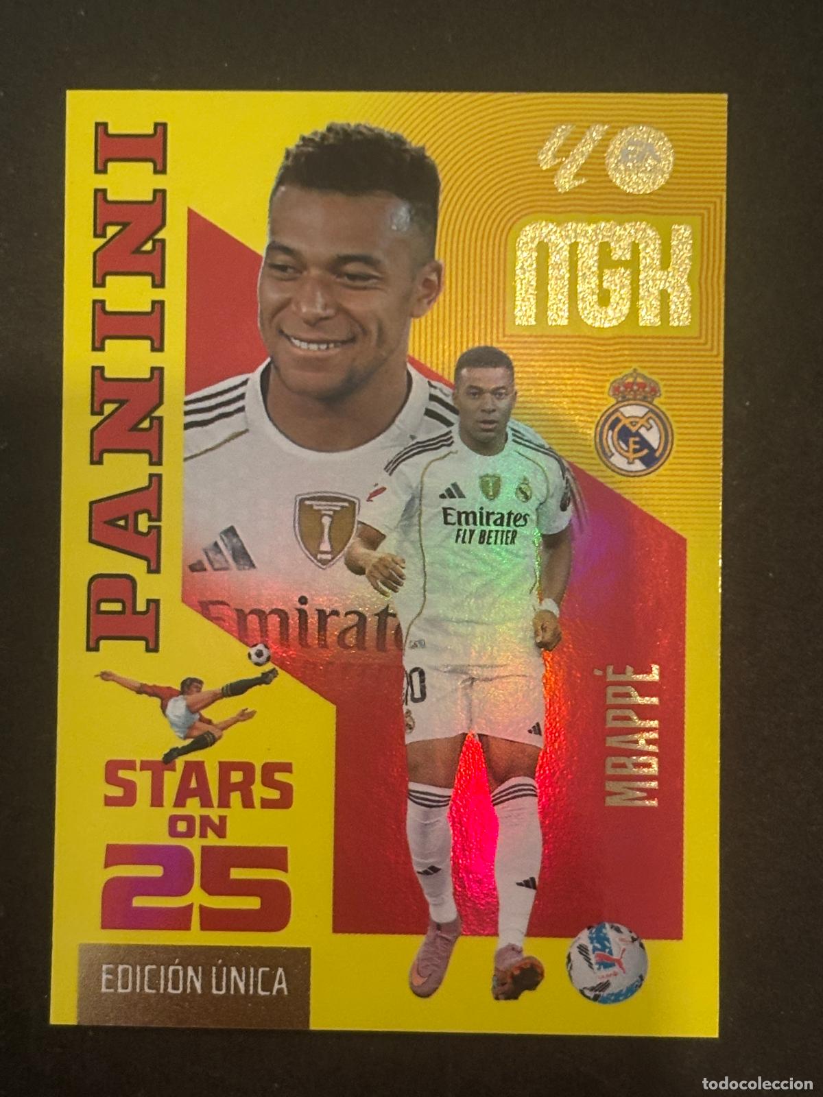Cromos de f&uacute;tbol: 450 MBAPP&Eacute; REAL MADRID STARS ON 25 MEGACRACKS MGK 26-27 2026-2027 PANINI LIGA