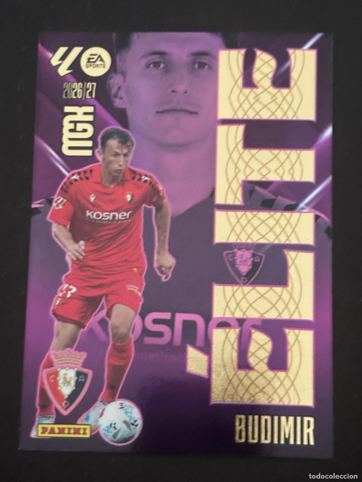 Football Stickers: 3 BUDIMIR OSASUNA &Eacute;LITE MEGACRACKS MGK 26-27 2026-2027 PANINI LIGA
