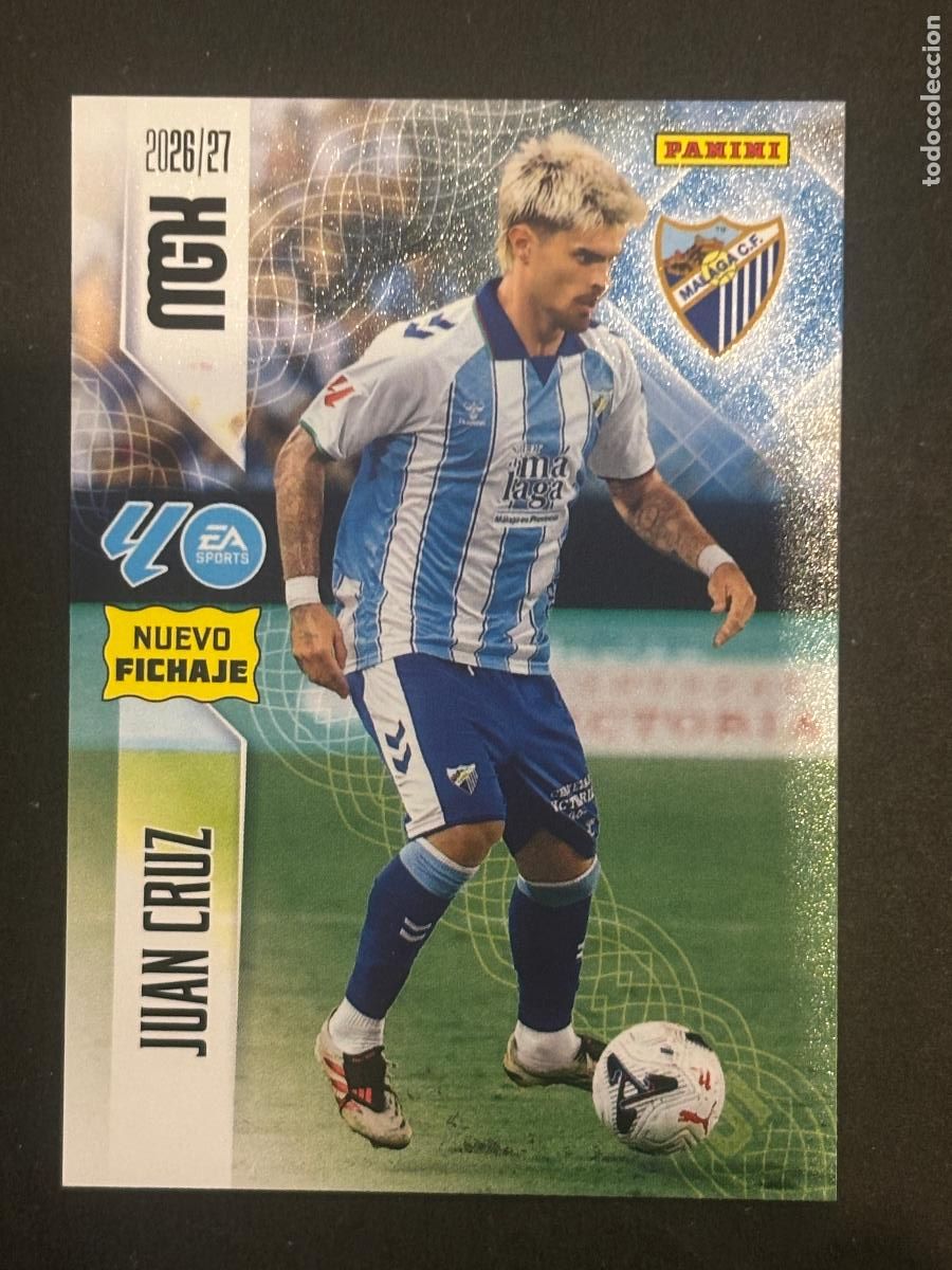 Football Stickers: 458 JUAN CRUZ M&Aacute;LAGA NUEVOS FICHAJES 2&ordf; EDICI&Oacute;N MEGACRACKS MGK 26-27 2026-2027 PANINI LIGA